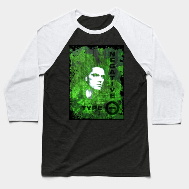 Type O Negative - Peter Steele - (Creepy Green) Light Version. Baseball T-Shirt by OriginalDarkPoetry